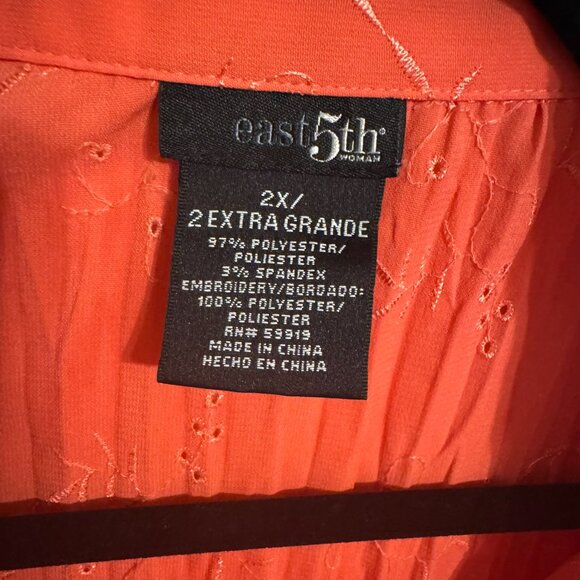 ❤️SPRING/SUMMER/OFFICE   PRETTY CORAL BLOUSE 2X       #D - Picture 6 of 6